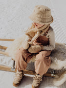 Teddy-Handschuhe Beige
