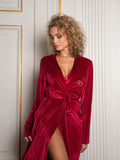 Kimono Velvet Bordeaux Red