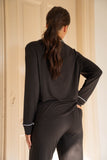 Pijama Modal Negro Largo