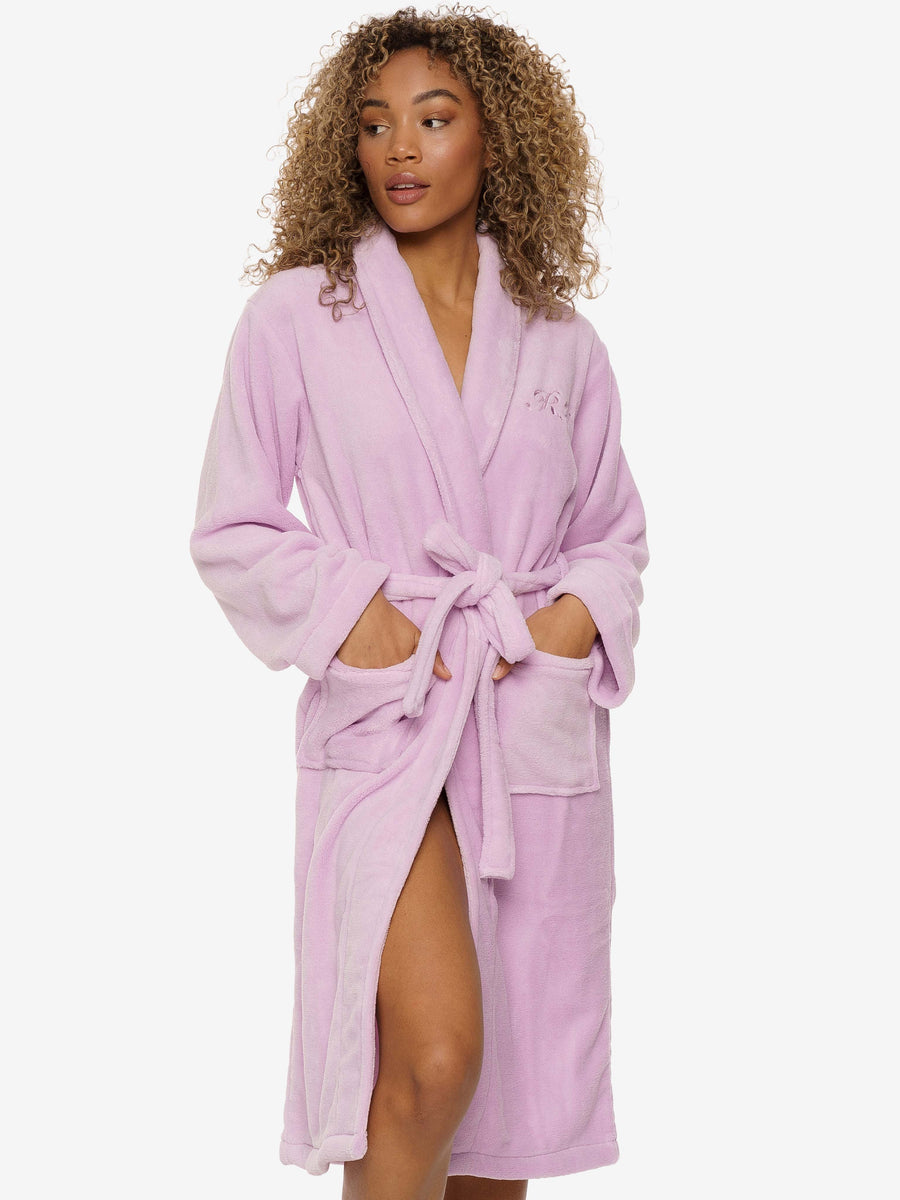 Purple towelling dressing cheap gown