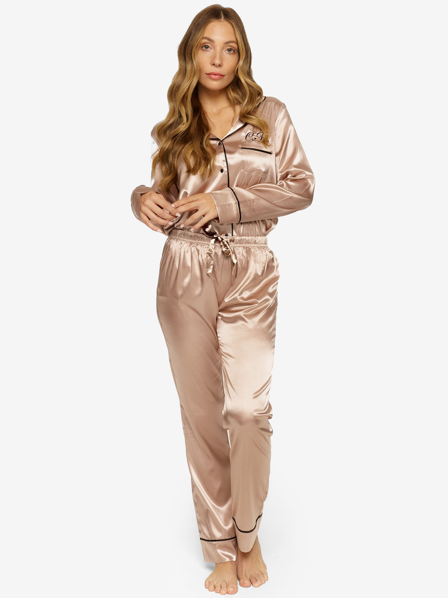 Pyjama Boutonné Velours - Caramel