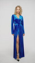 Kimono En Velours Bleu Cobalt