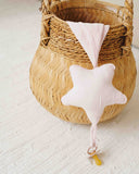 Attache tétine Mousseline Hydrophile Etoile Rose Clair