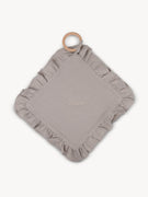 Mull-Schnullertuch Rüschen Grau