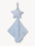 Musselin-Schnullertuch Stern Babyblau