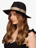 Strohoed Deluxe Zwart Met Beige Band