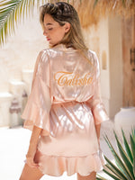 Ruffle Kimono Champagne