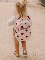 Mochila Corazones Crema