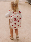 Mochila Corazones Crema