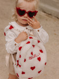Mochila Corazones Crema
