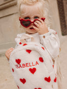 Mochila Corazones Crema