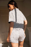 Pyjama Modal Grey White Piping