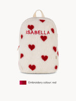 Mochila Corazones Crema