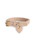 Cat Collar Leather Beige