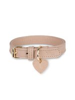 Hundehalsband Leder Beige