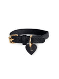 Collier pour chat en cuir noir