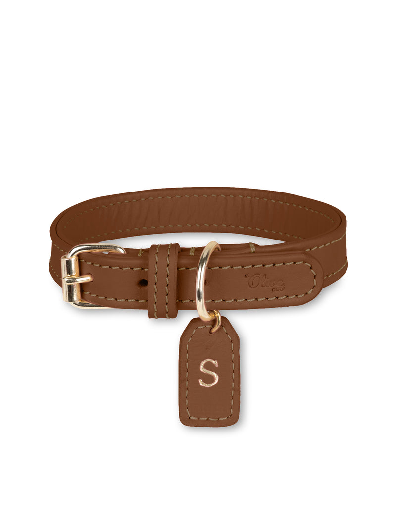 Hondenhalsband Leer Bruin