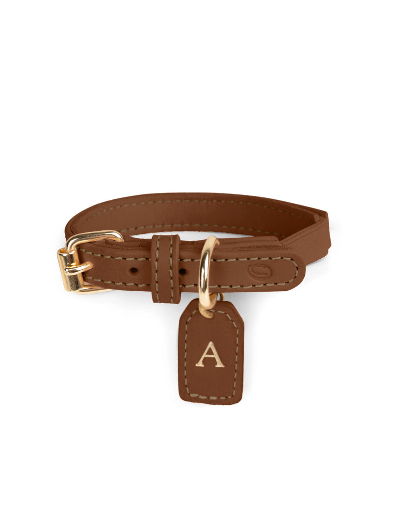Kattenhalsband Leer Bruin