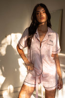 Pyjama Modal Rose Passepoil Noir