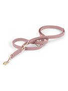 Laisse pour chien mains libres en cuir rose