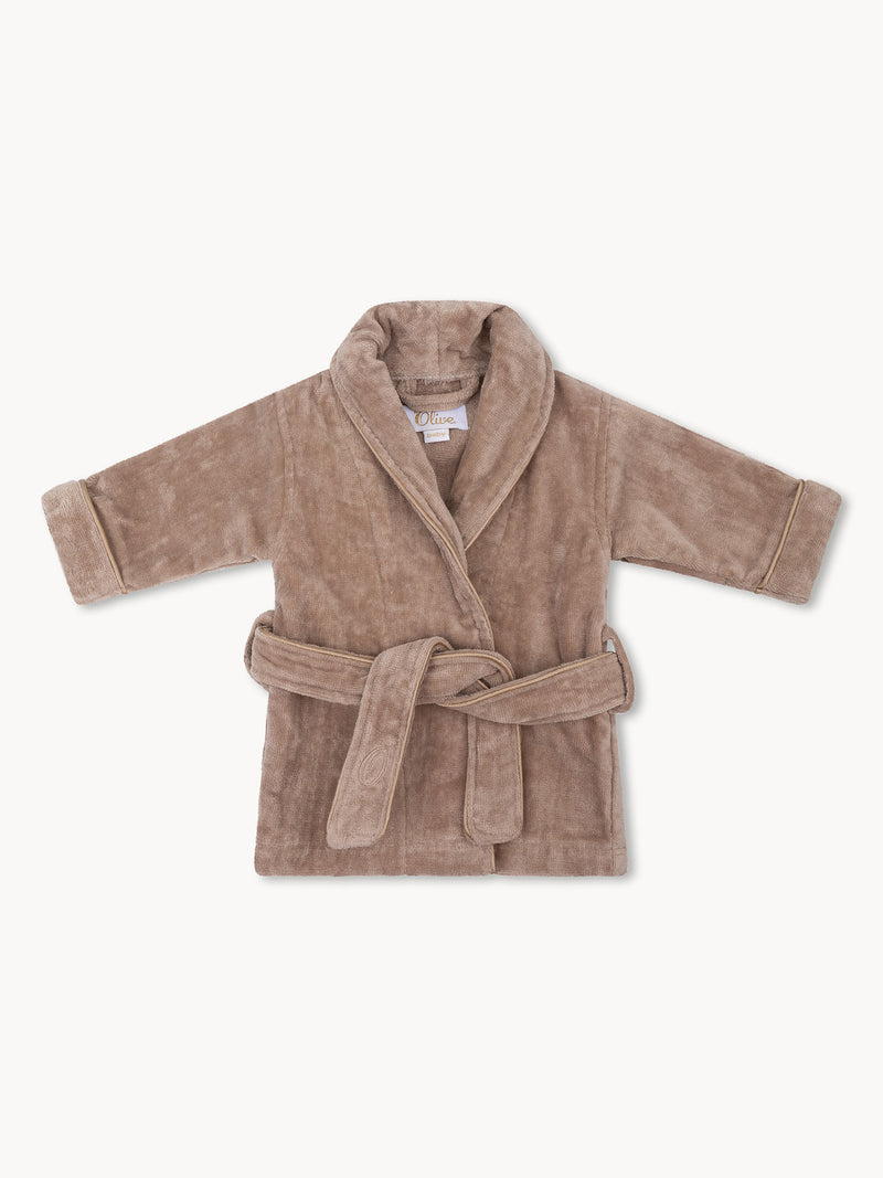 Albornoz de algodón Taupe Kids