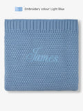 Gestrickte Decke Babyblau
