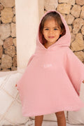 Poncho de tejido hidrófilo Rosa.