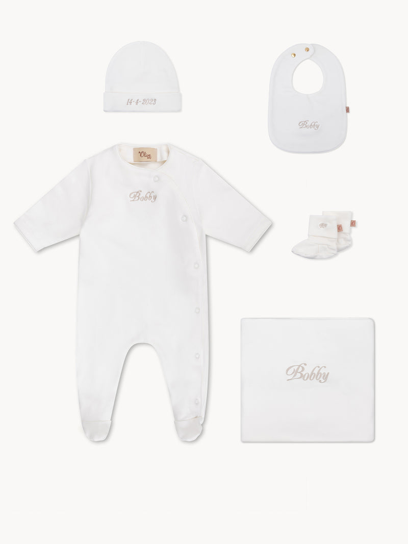 Off White Babypakje Set