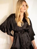 Ruffle Kimono Midnight Black