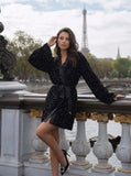 Kimono à Paillettes Noir