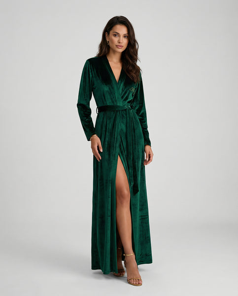 Kimono Velvet Emerald Green Le Olive Kimono Velvet Emerald Green Le Olive