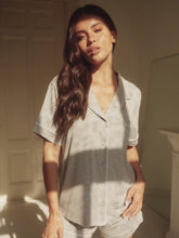 Pyjama Modal Grey White Piping