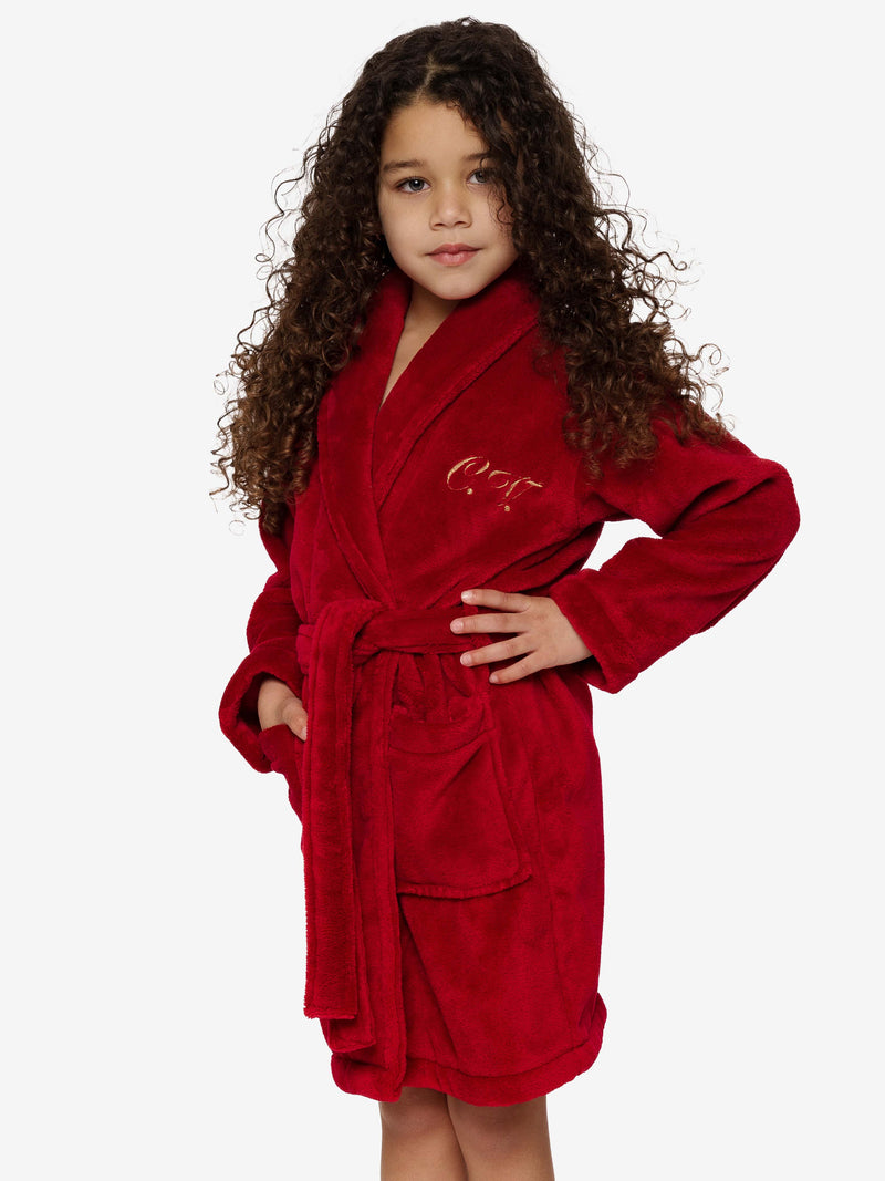 Albornoz Rojo Burdeos Niños