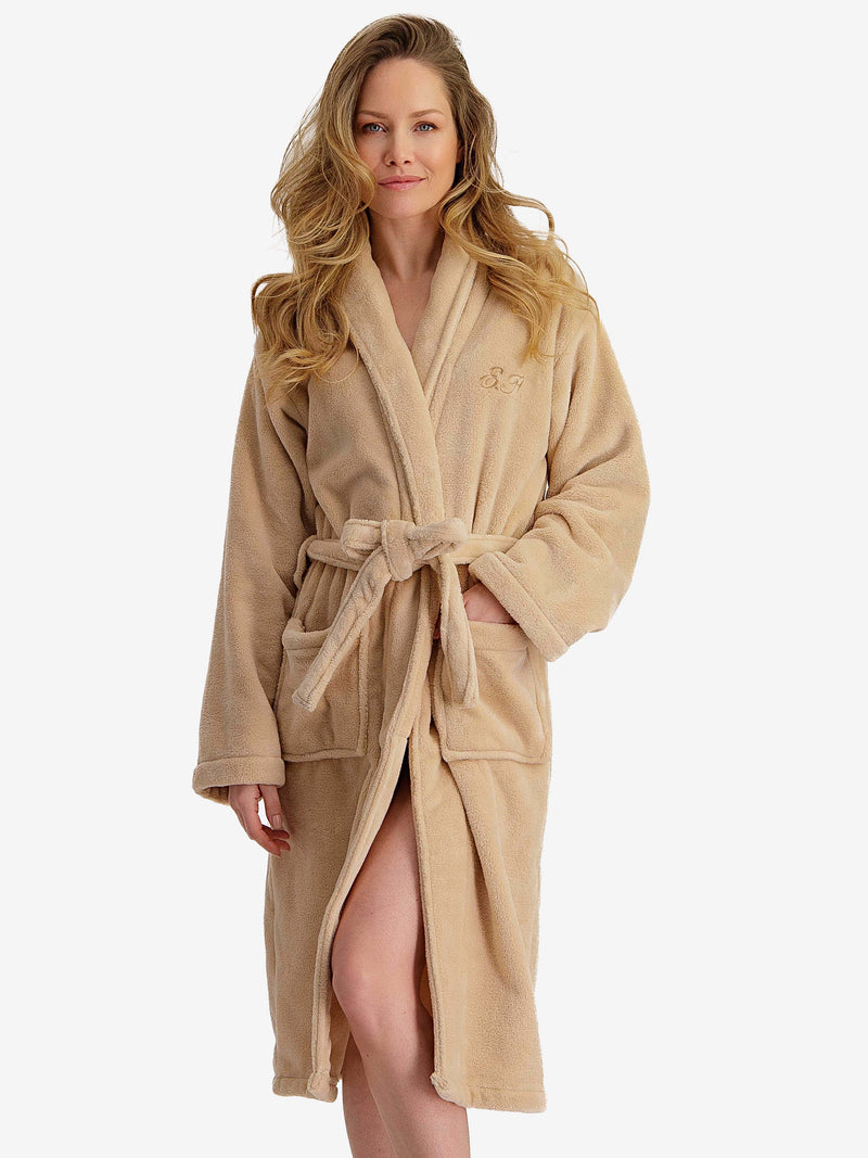 Bademantel Sand