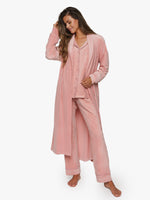 Pyjama Velours Powder Pink Long