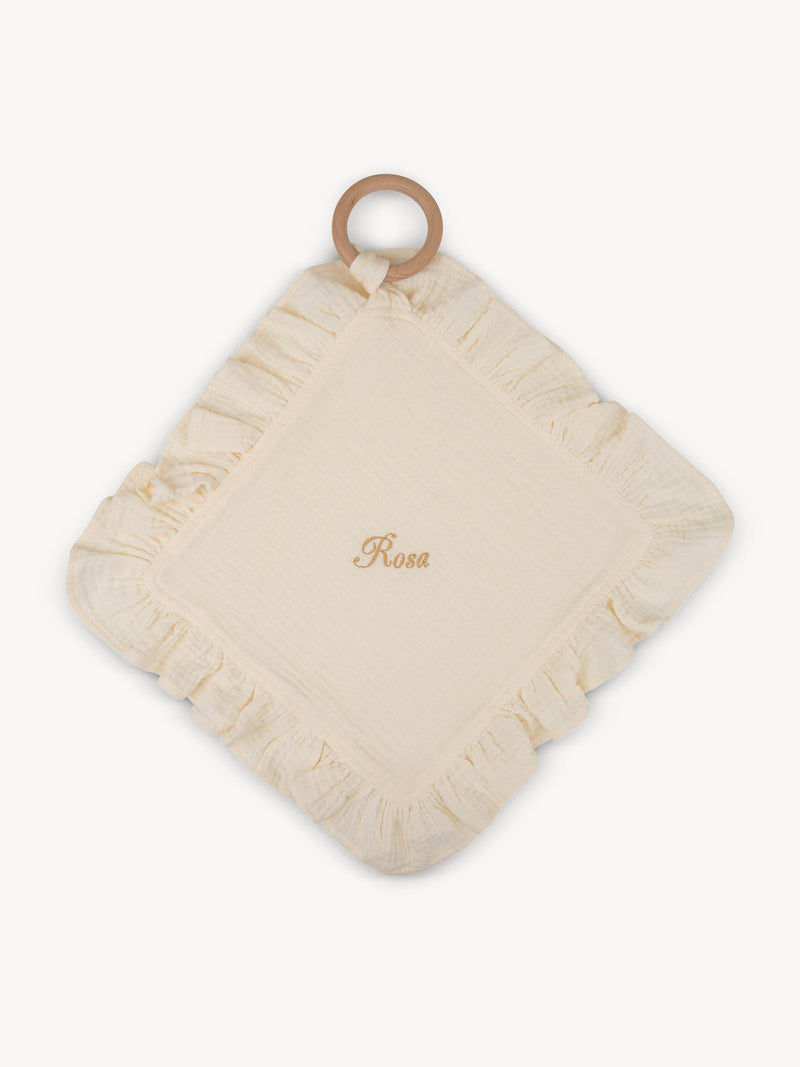 Hydrofiele Ruffle Speendoek Cream