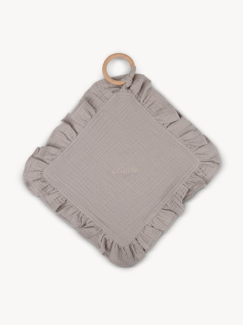 Hydrofiele Ruffle Speendoek Grey