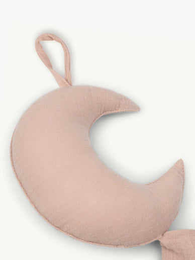 Musselin-Schnullertuch Mond Mokka