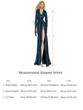 Kimono Samt Kobaltblau
