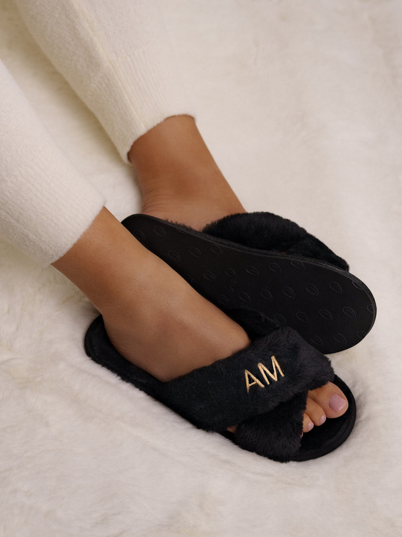 Pantuflas Negro Medianoche
