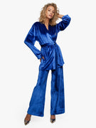 Pyjama Suit Velvet Cobalt Blue
