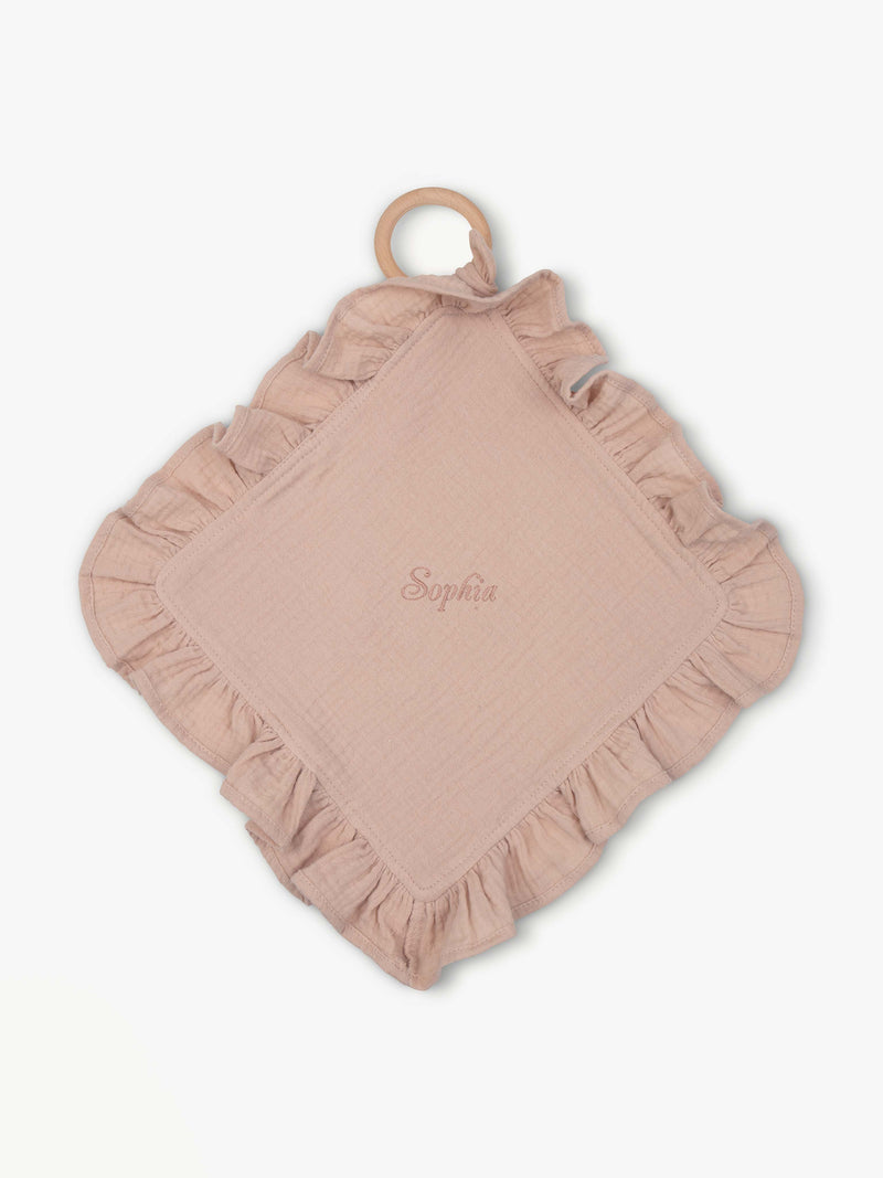 Hydrofiele Ruffle Speendoek Mocca