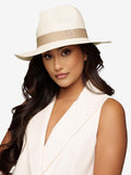 Straw Hat Deluxe Off-White With Beige Strap